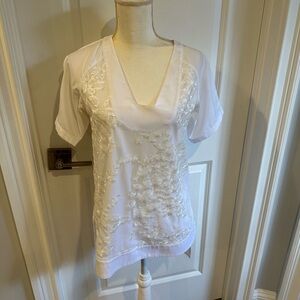 Hilton Hollis Shortsleeved White Blouse size 4